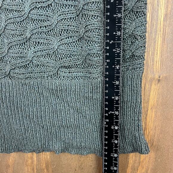 Old Navy Womens Sweater Dark Gray Cowl Neck Short Sleeve Dress Wool Blend M - Picture 9 of 12